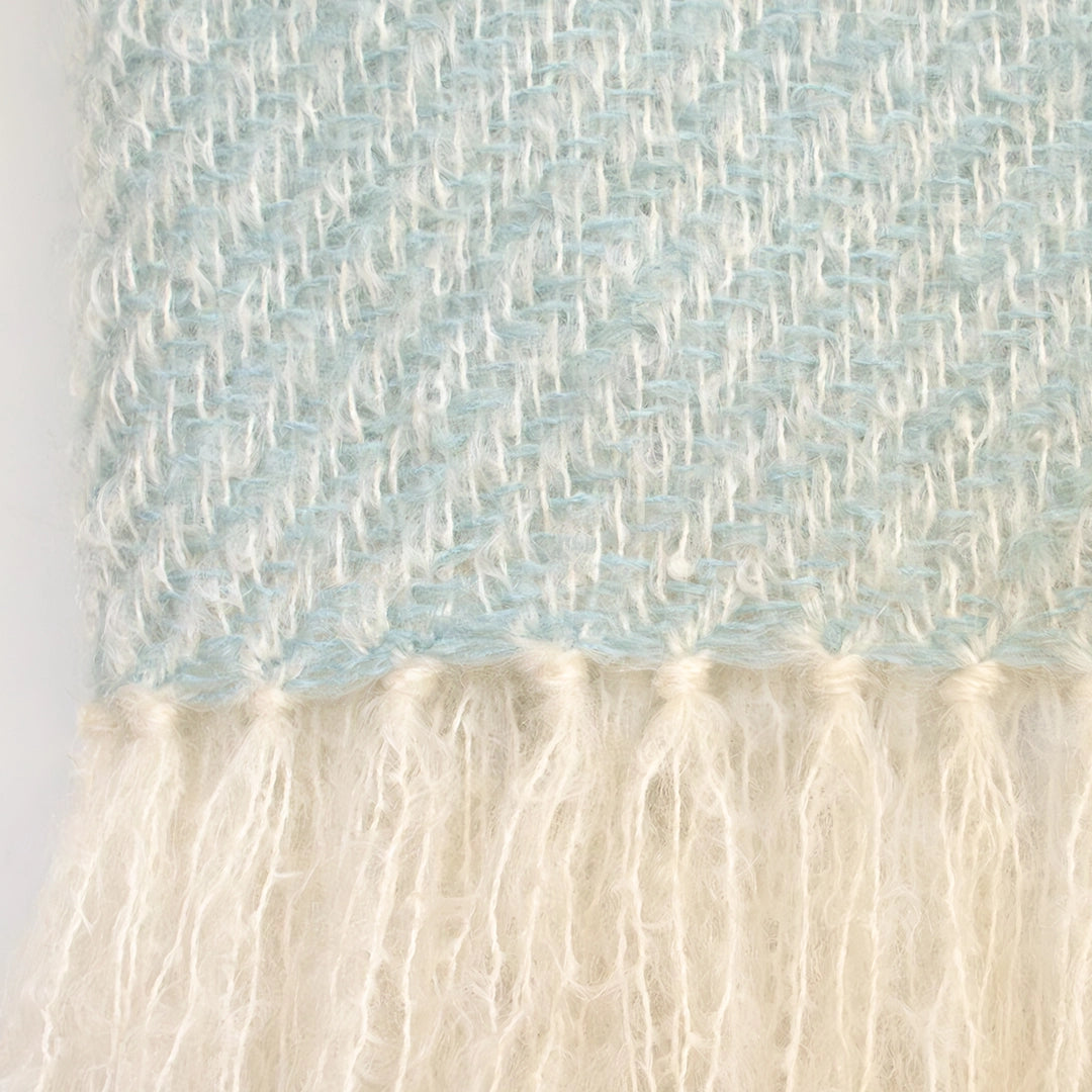 Sea Mist Handwoven Mohair Throw