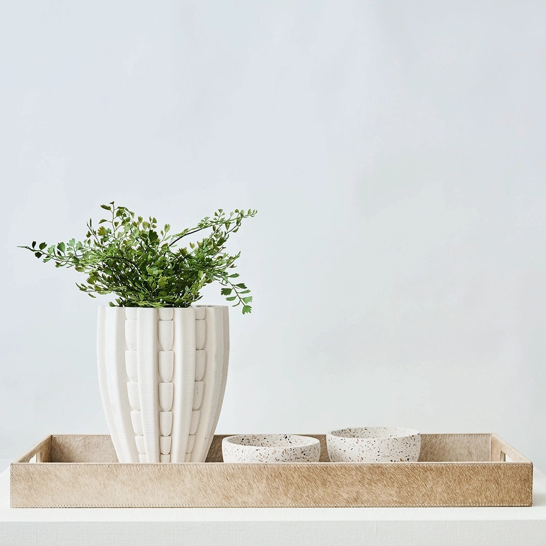 Natural Hide Leather Tray