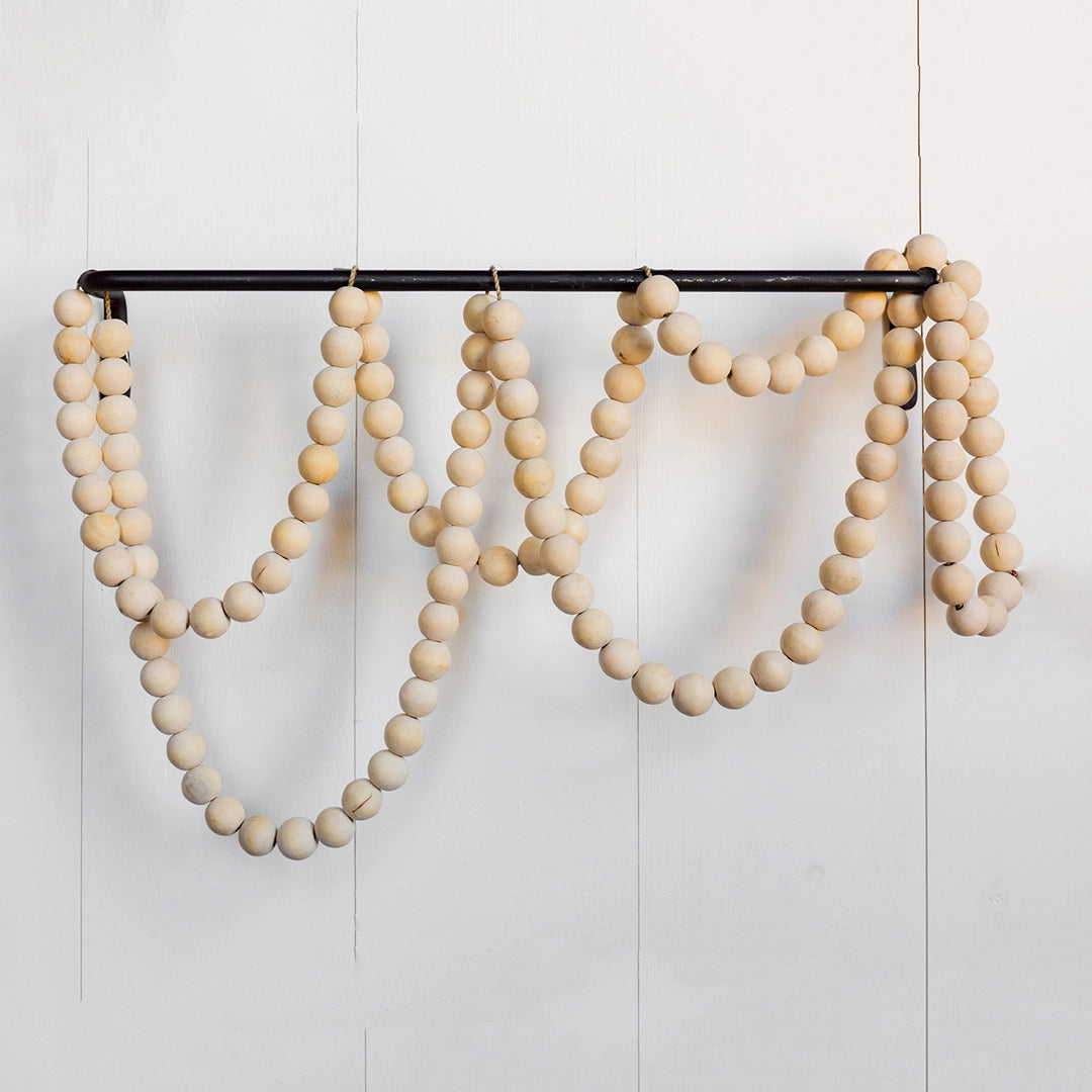 Natural Wooden Bead Garland
