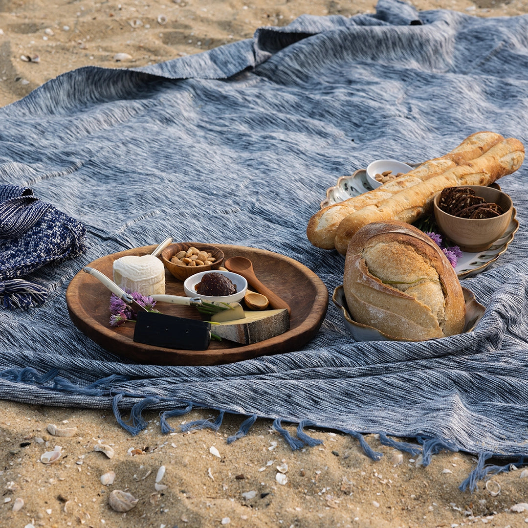 Navy & Gray Variegated Tablecloth
