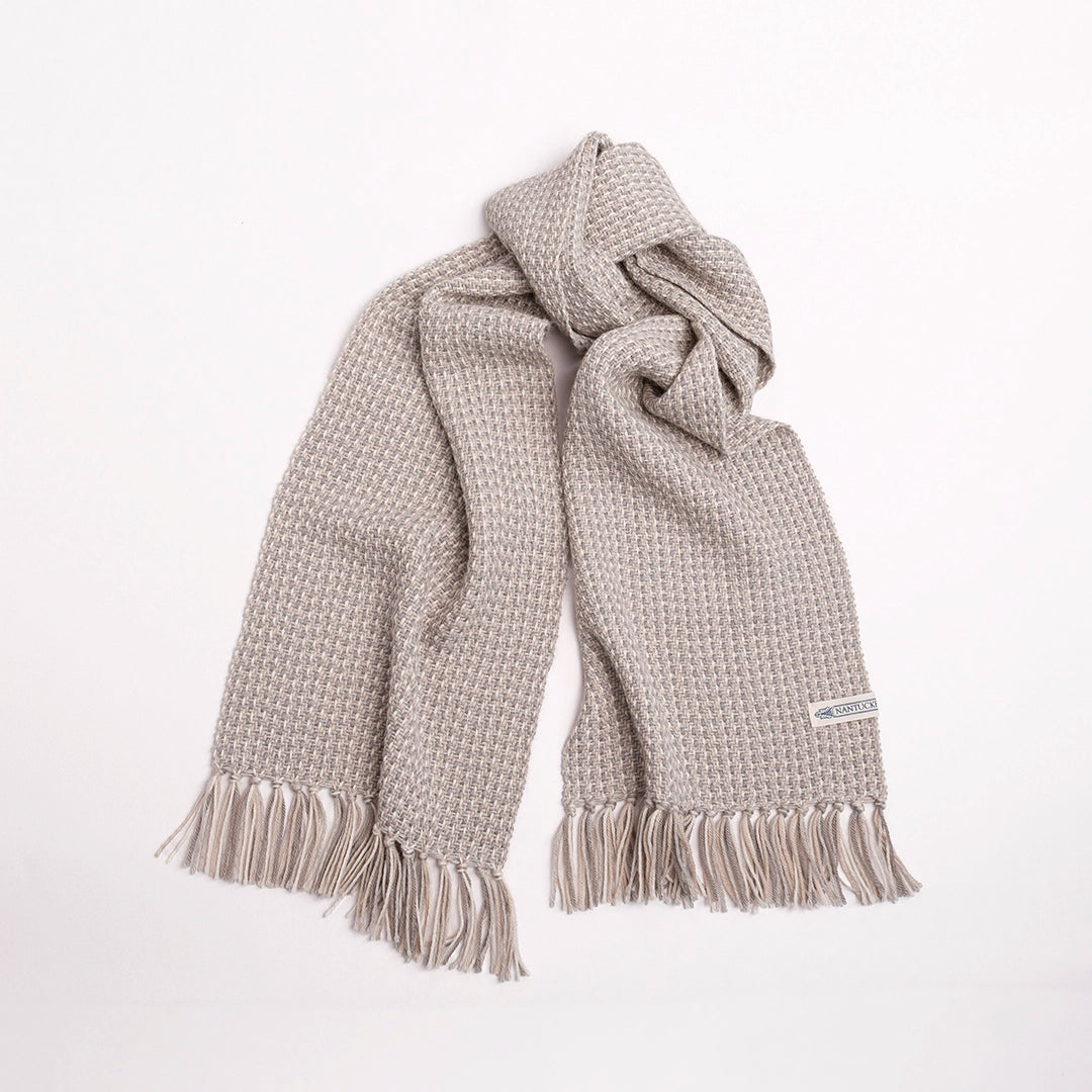Neutral Handwoven Alpaca Scarf