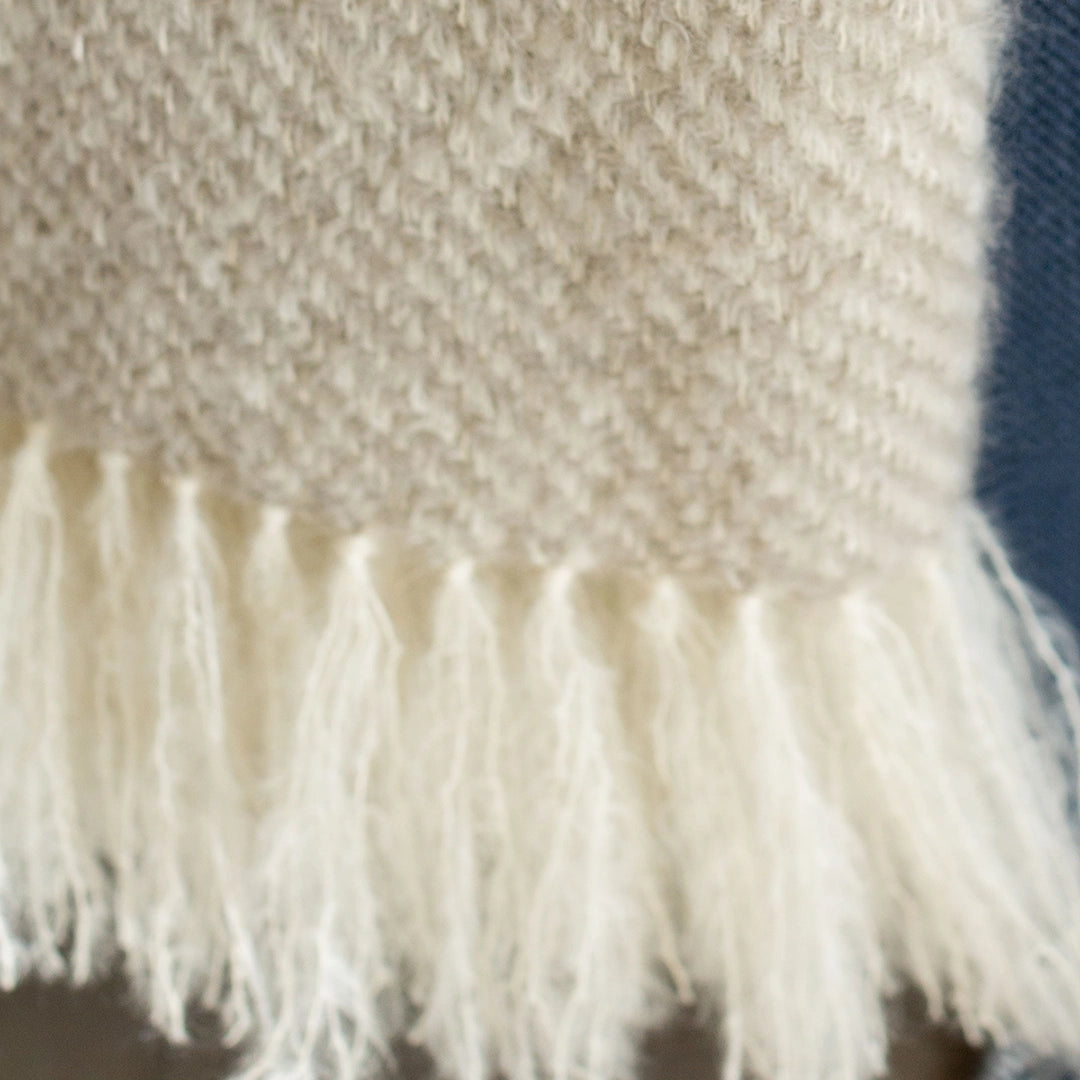 Nimbus Gray Handwoven Mohair Throw