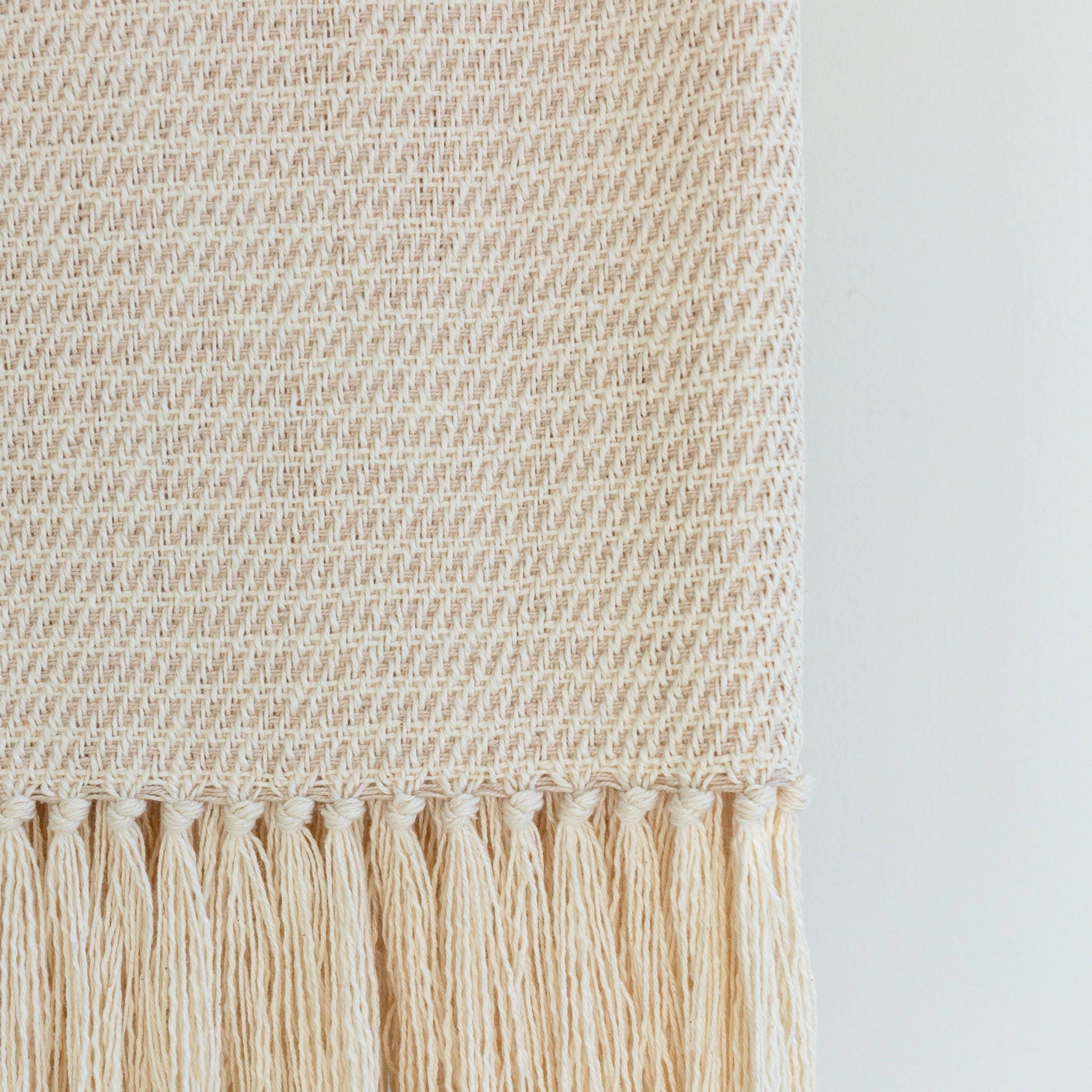 Oatmeal Handwoven Cotton Throw