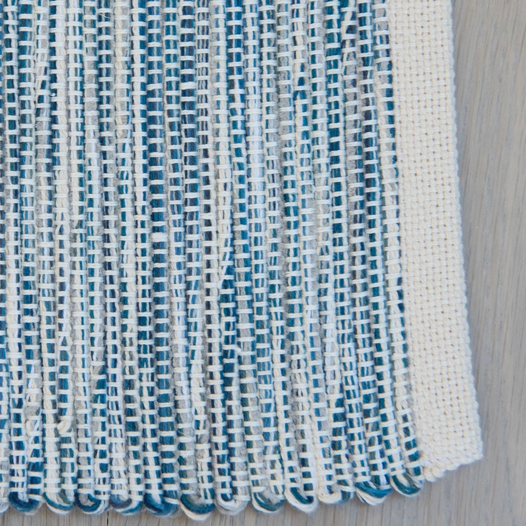 Ocean Blue Handwoven Rug
