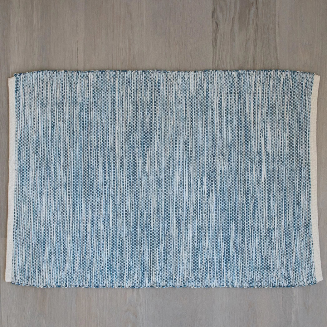 Ocean Blue Handwoven Rug