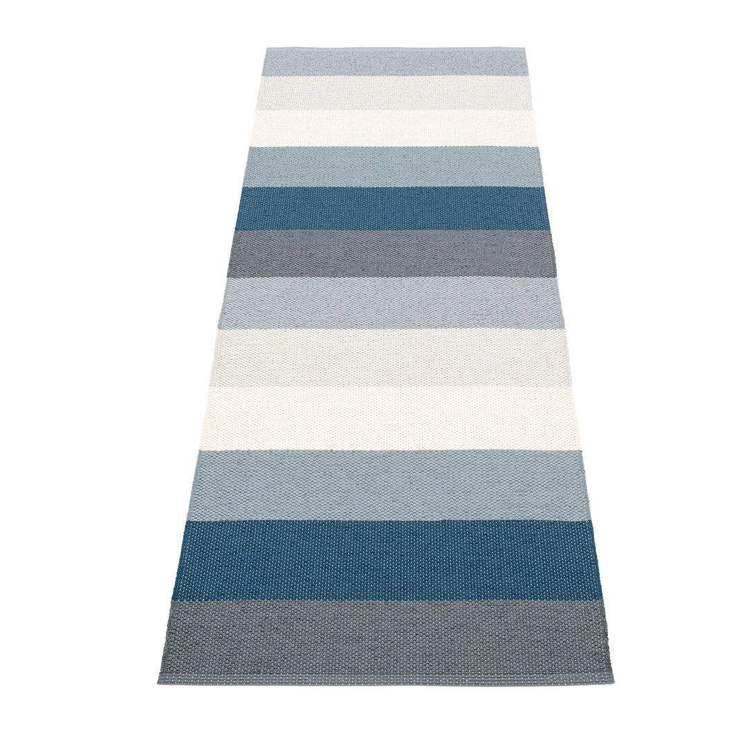 Ocean Grey and Blue Stripe Runner