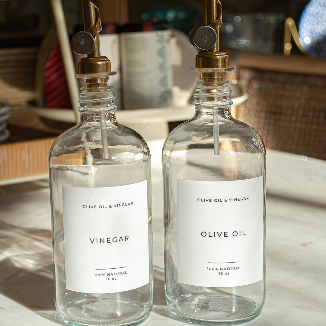 Olive Oil and Vinegar Glass Pour Bottle