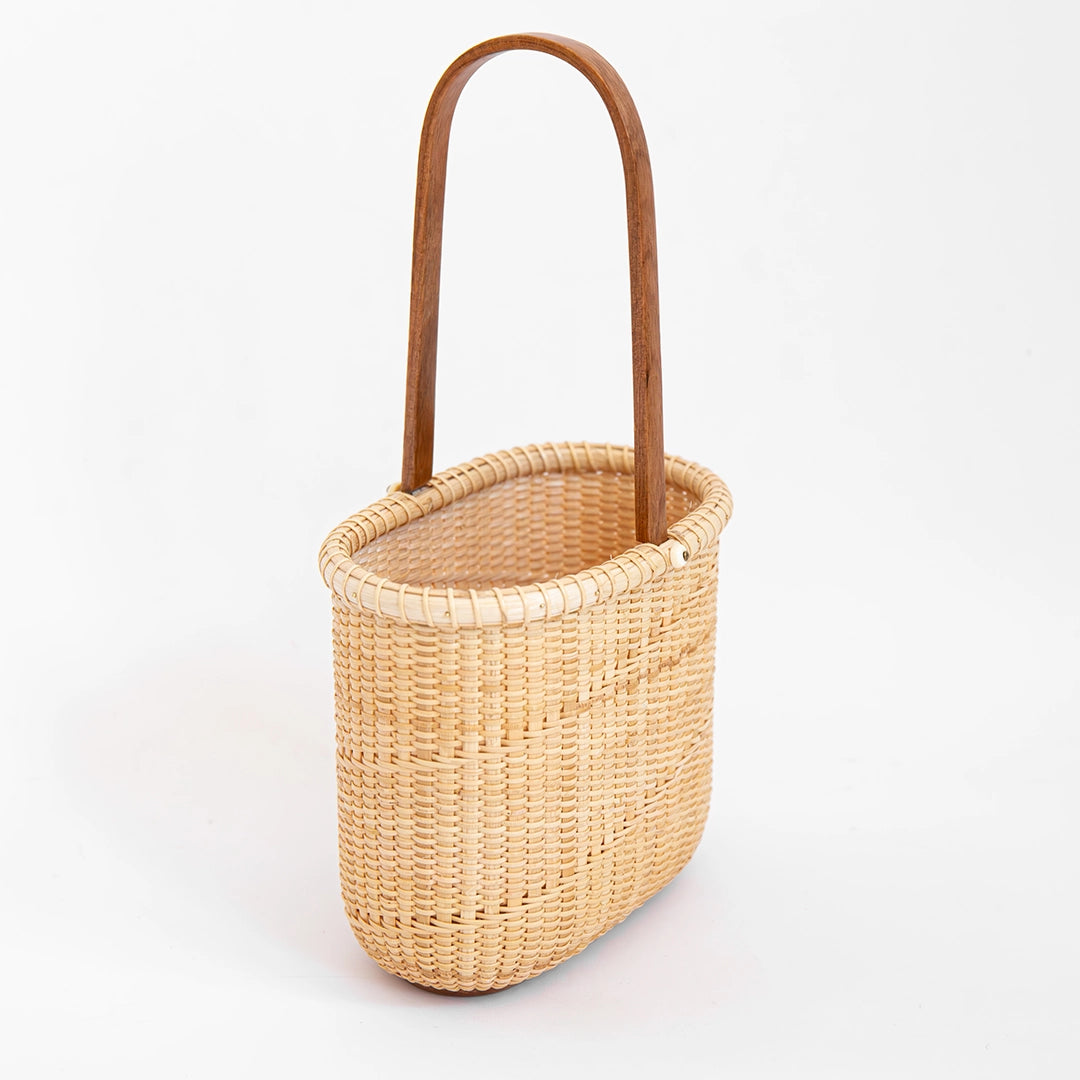 Oval Lightship Basket with Wood Handle | Dale Rutherford