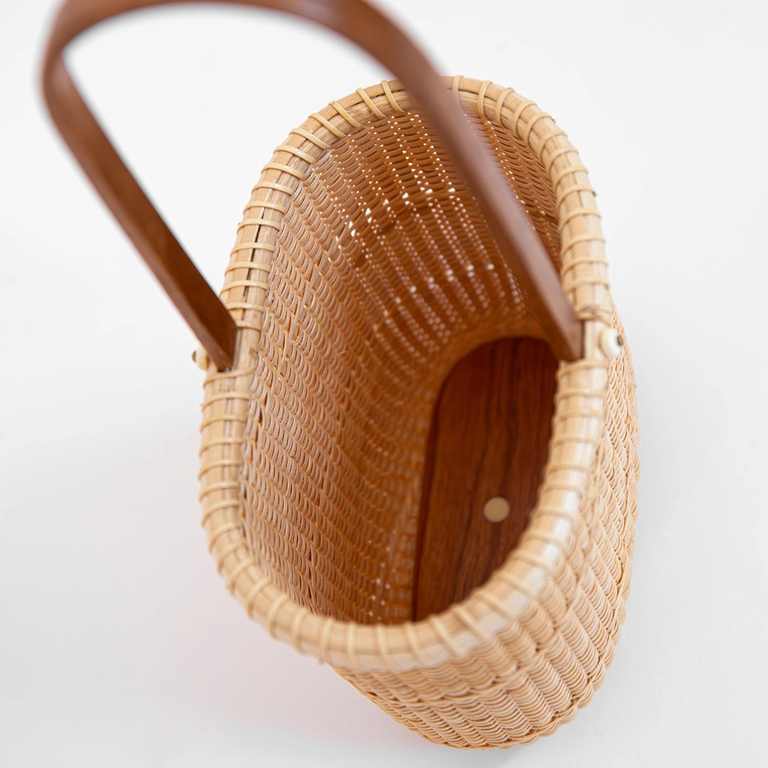 Oval Lightship Basket with Wood Handle | Dale Rutherford
