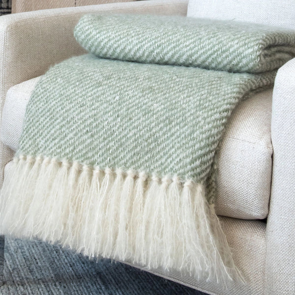 Green and gray throw blanket outlet
