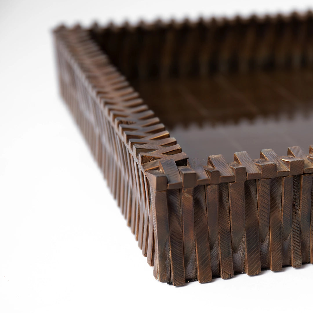 Sculpted Burnt Horn Tray