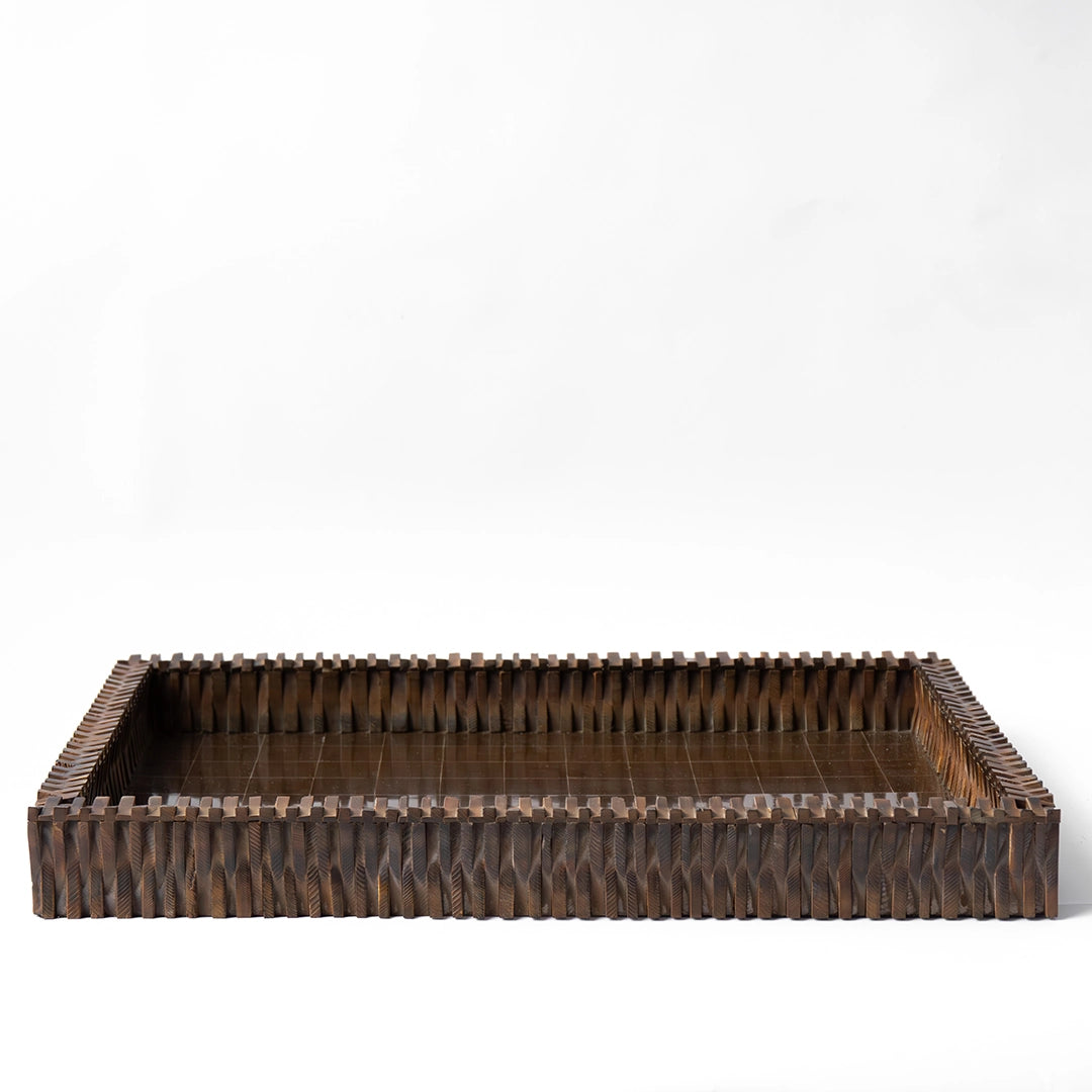 Sculpted Burnt Horn Tray