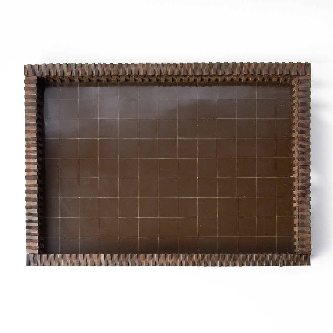 Sculpted Burnt Horn Tray