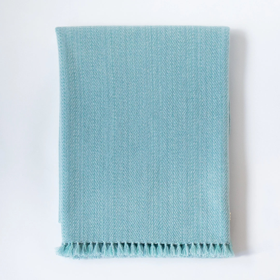 Seaglass Handwoven Cashmere Throw