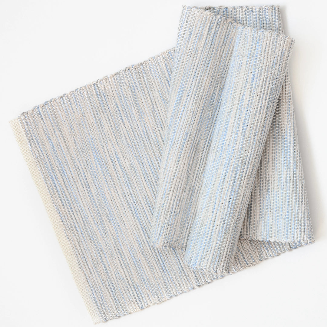 Sky Blue & Gray Table Runner