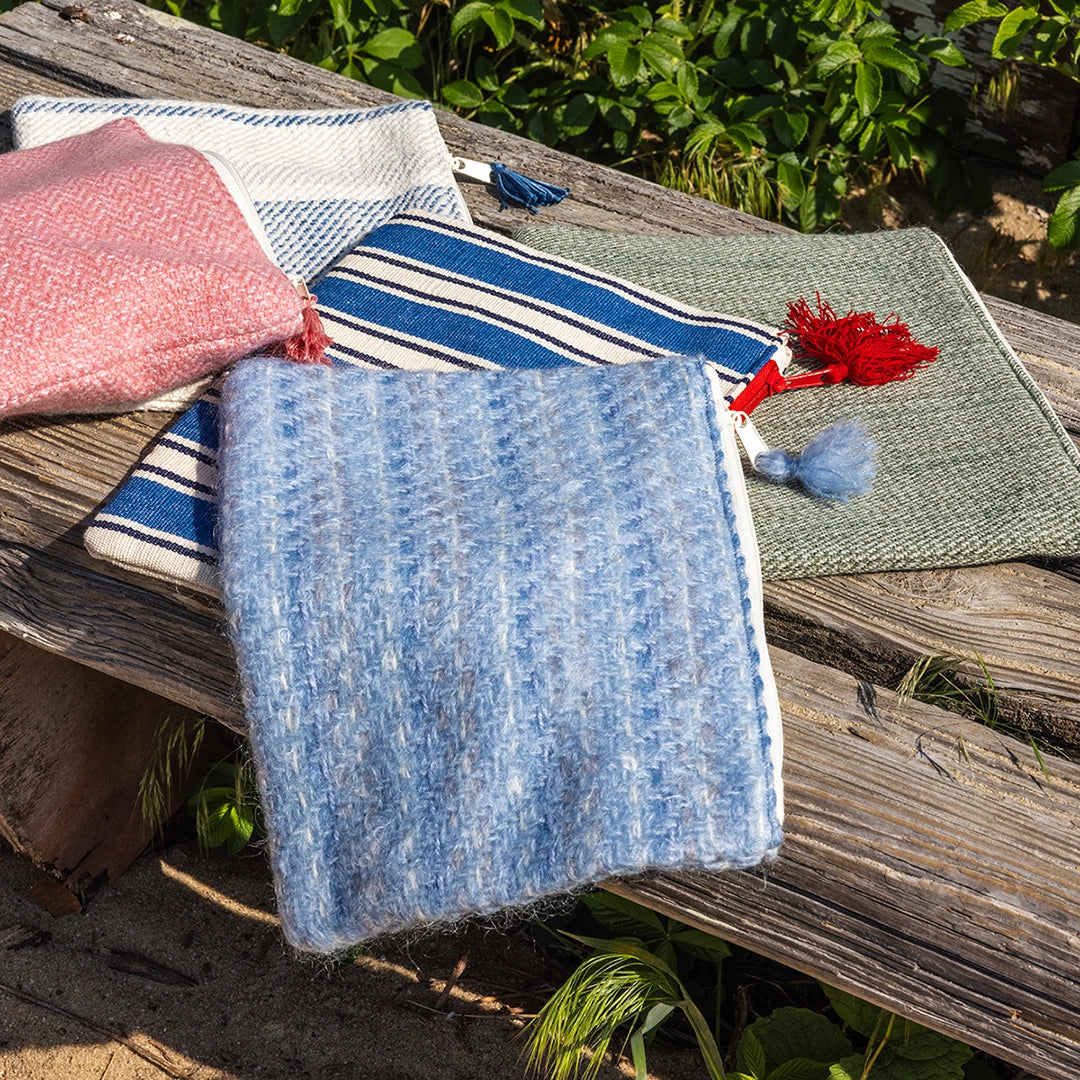 Nantucket Looms Sky Mohair Clutch