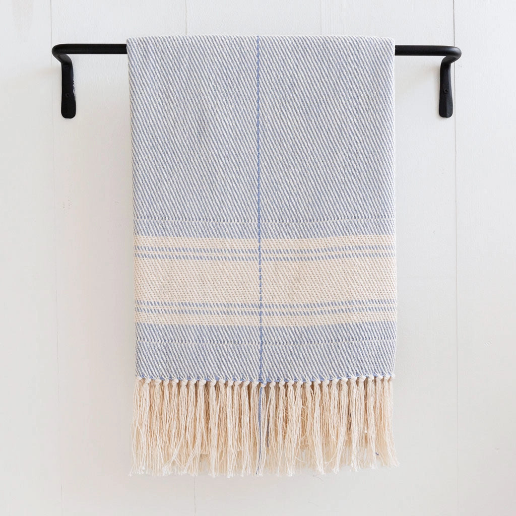 Summer Stripe Handwoven Cotton Throw