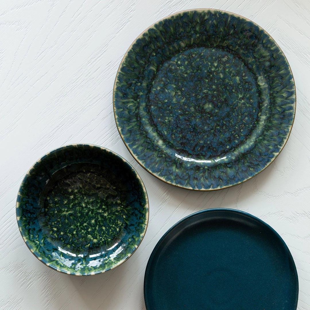 Teal Reactive Dinner Plate