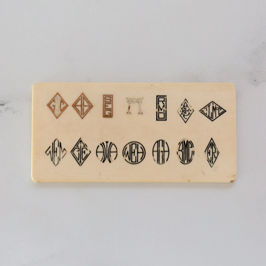 Victorian Monogram Samples Slab