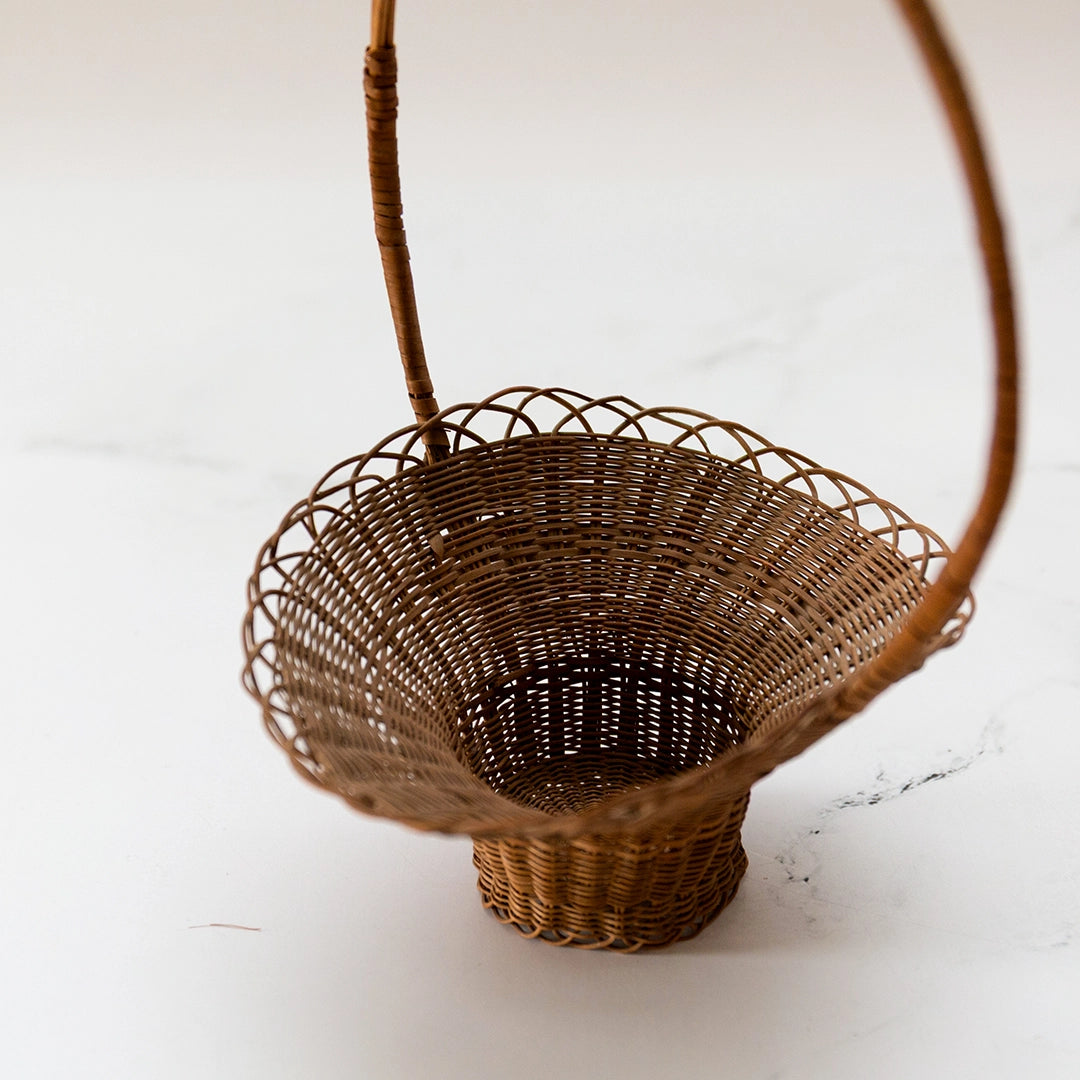 Antique French Wicker Presentation Basket