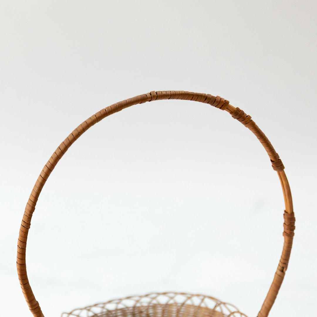Antique French Wicker Presentation Basket