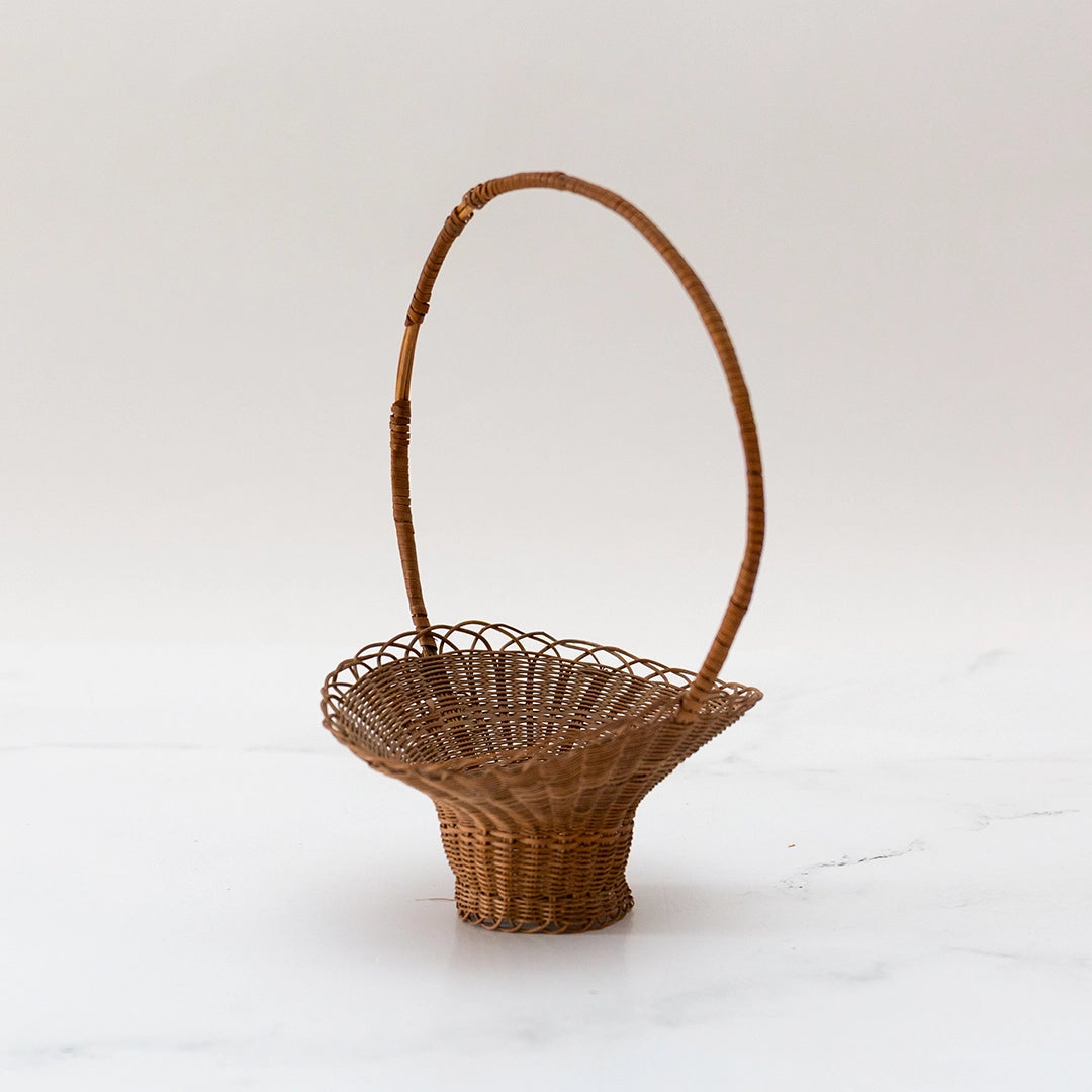 Antique French Wicker Presentation Basket