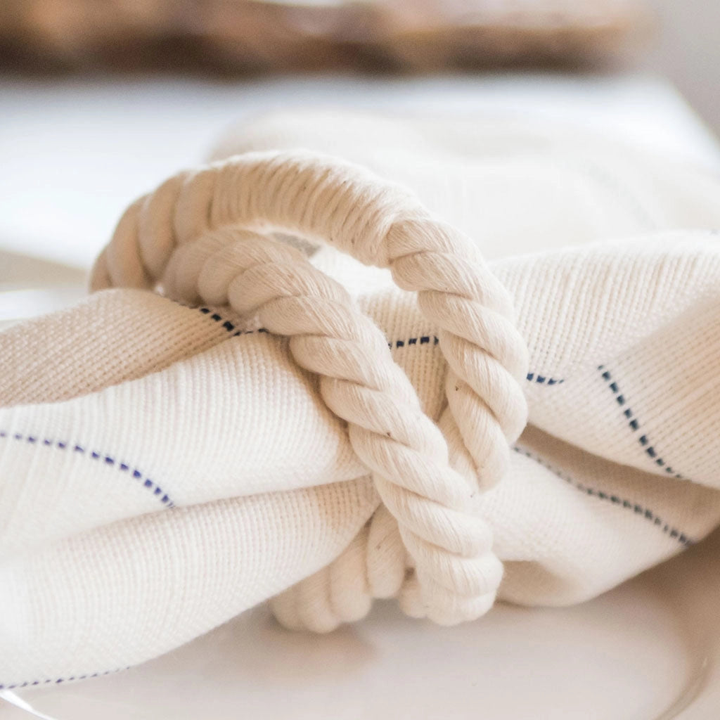 Nautical rope napkin rings sales
