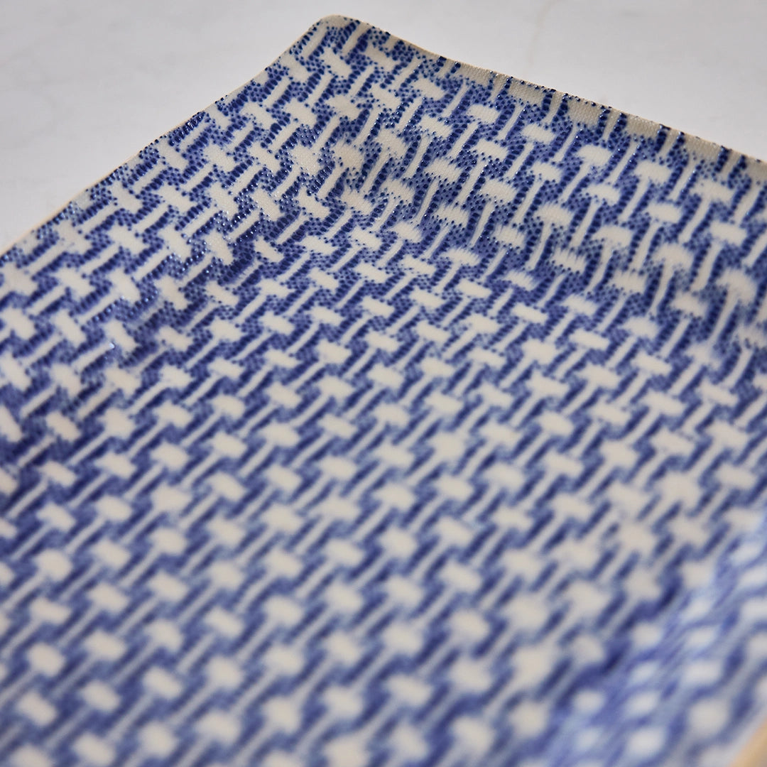 Wicker Cobalt Glaze Party Platter