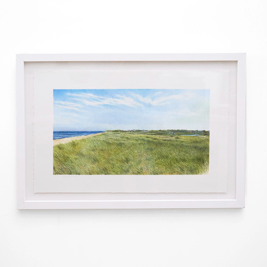Wispy Clouds Over Ocean And Pond | Rose Gonnella