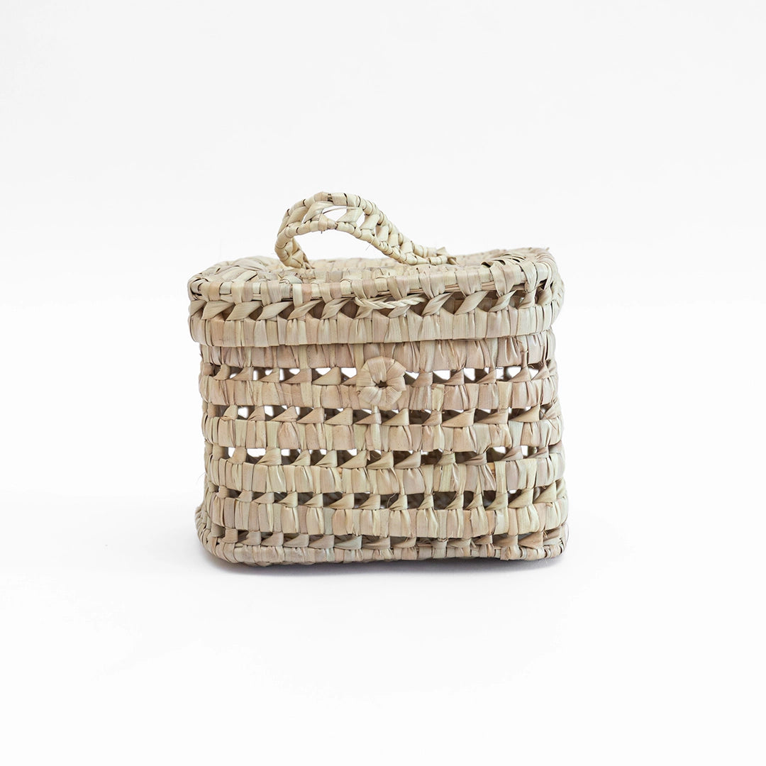 Woven Doum Palm Picnic Basket