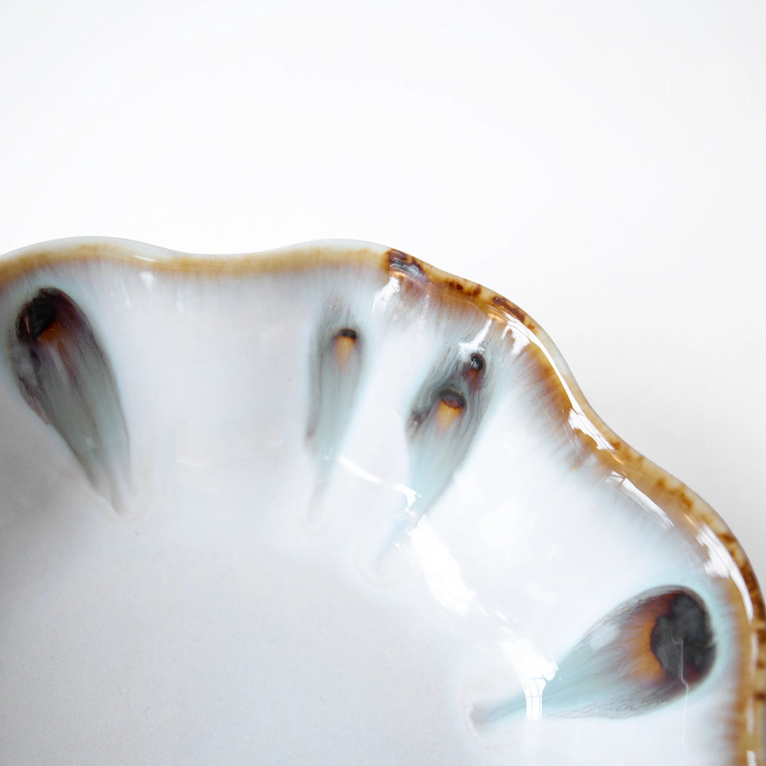 Reactive Glaze Scalloped Serveware