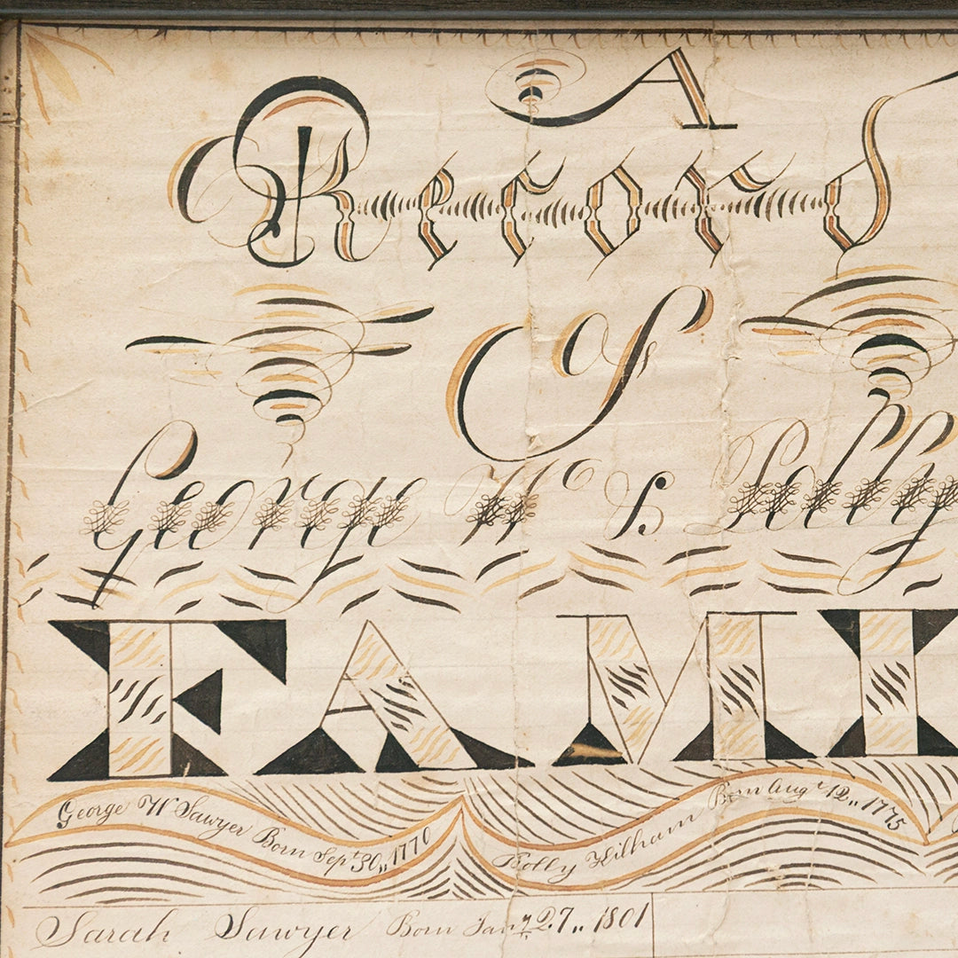 Antique Family Register Diorama
