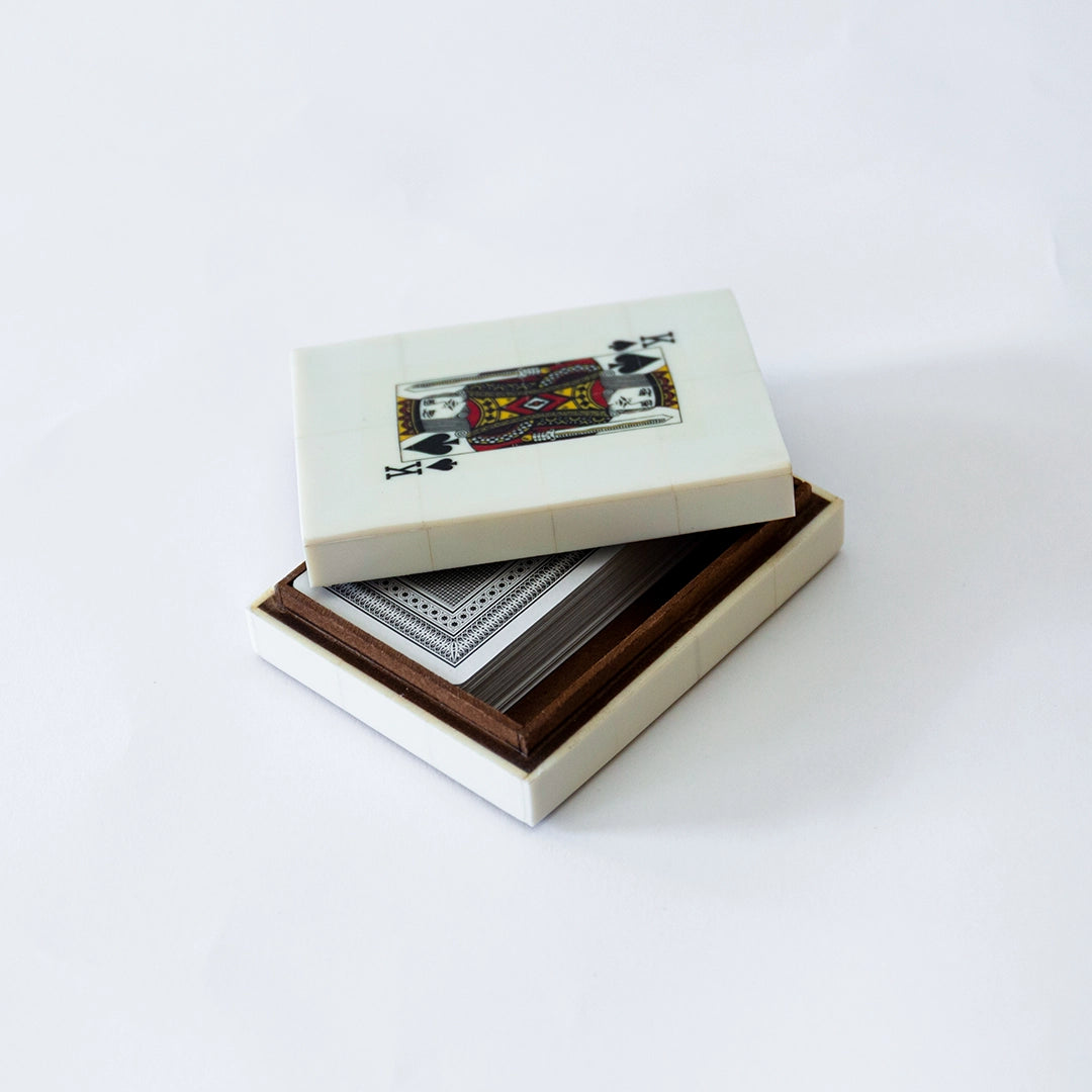 Bone Inlay Playing Card Box