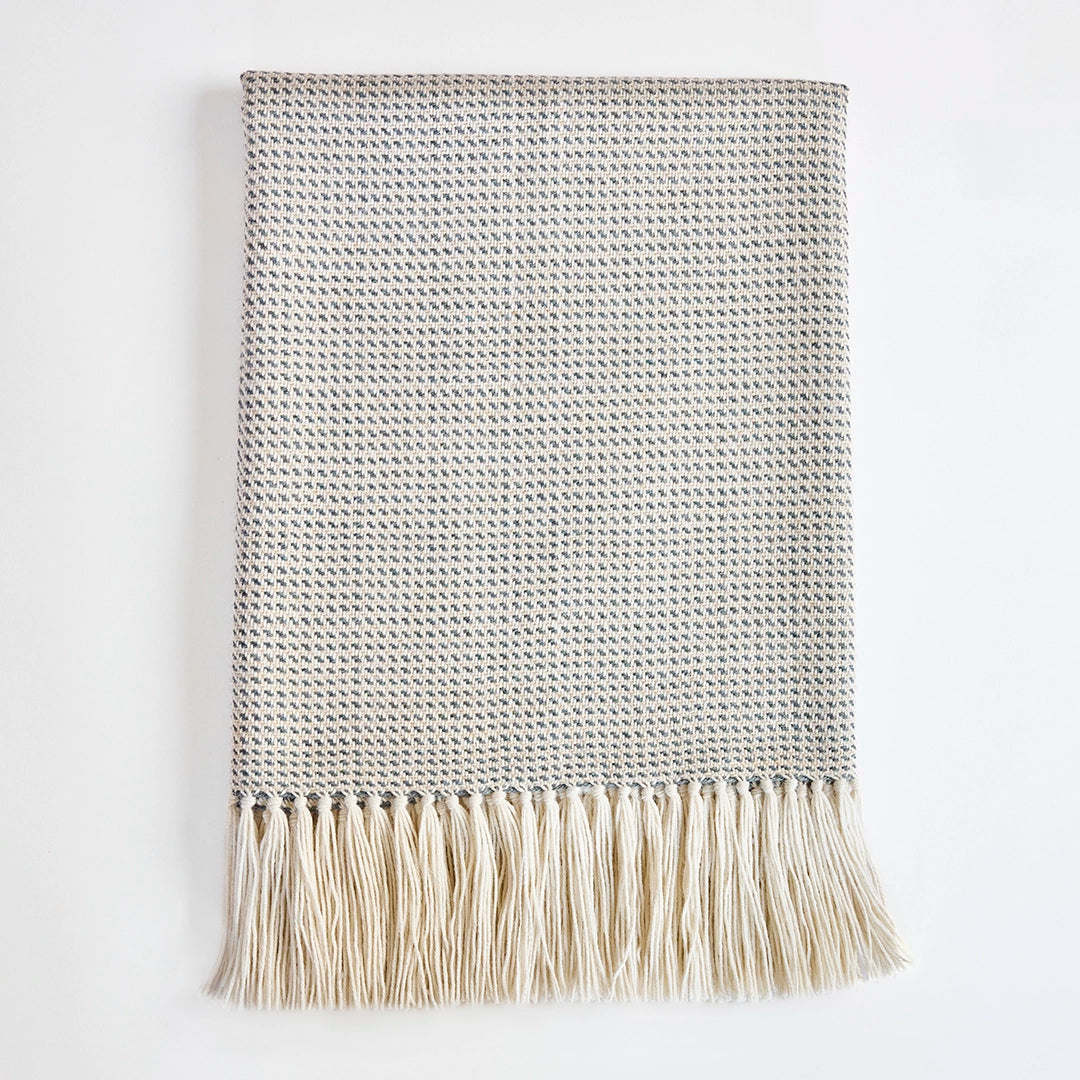 Breakwater Gray Handwoven Alpaca Throw
