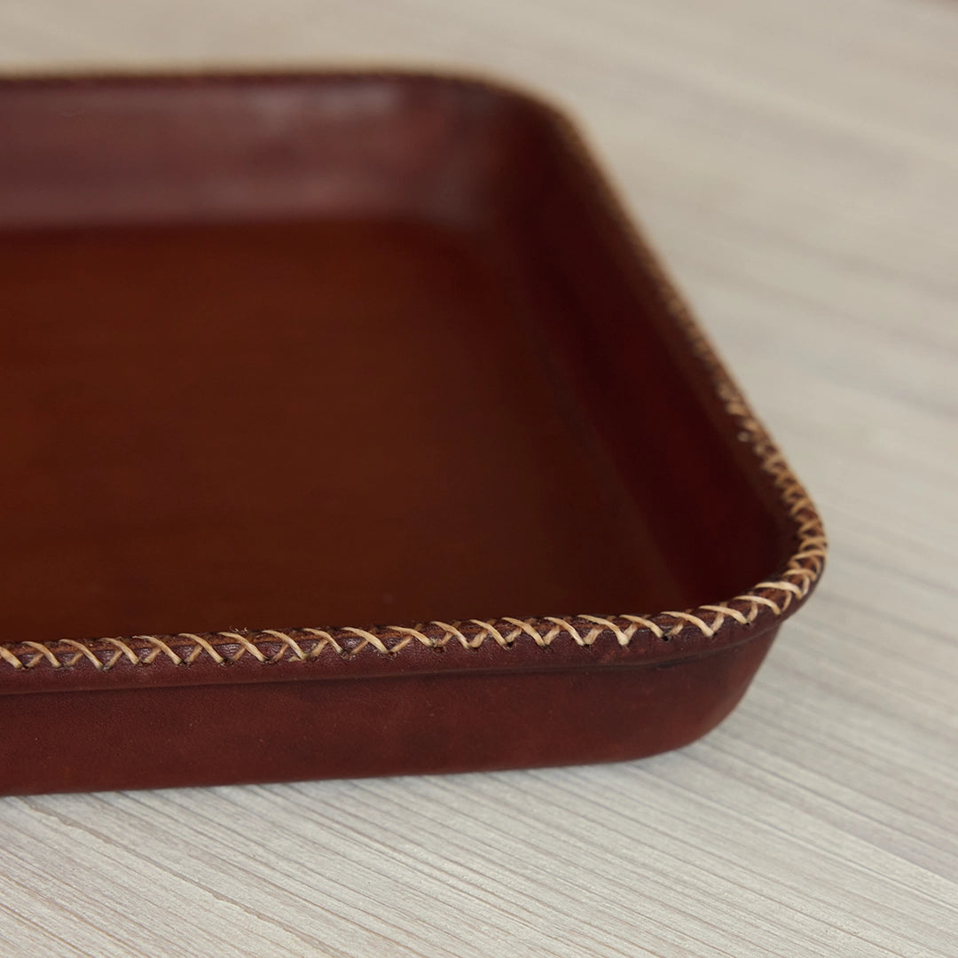 Brown Leather Tray