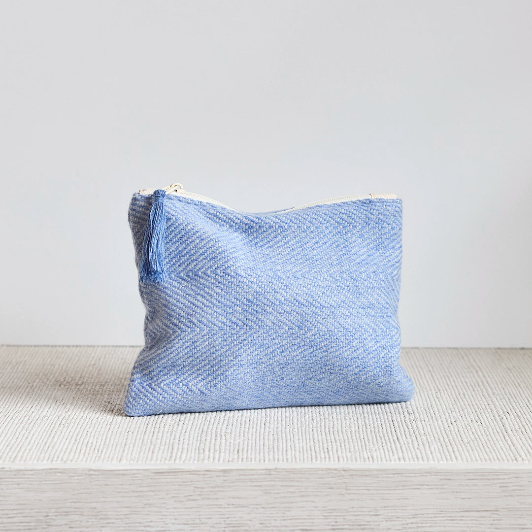 Nantucket Looms Cashmere Hydrangea Blue Fabric Clutch