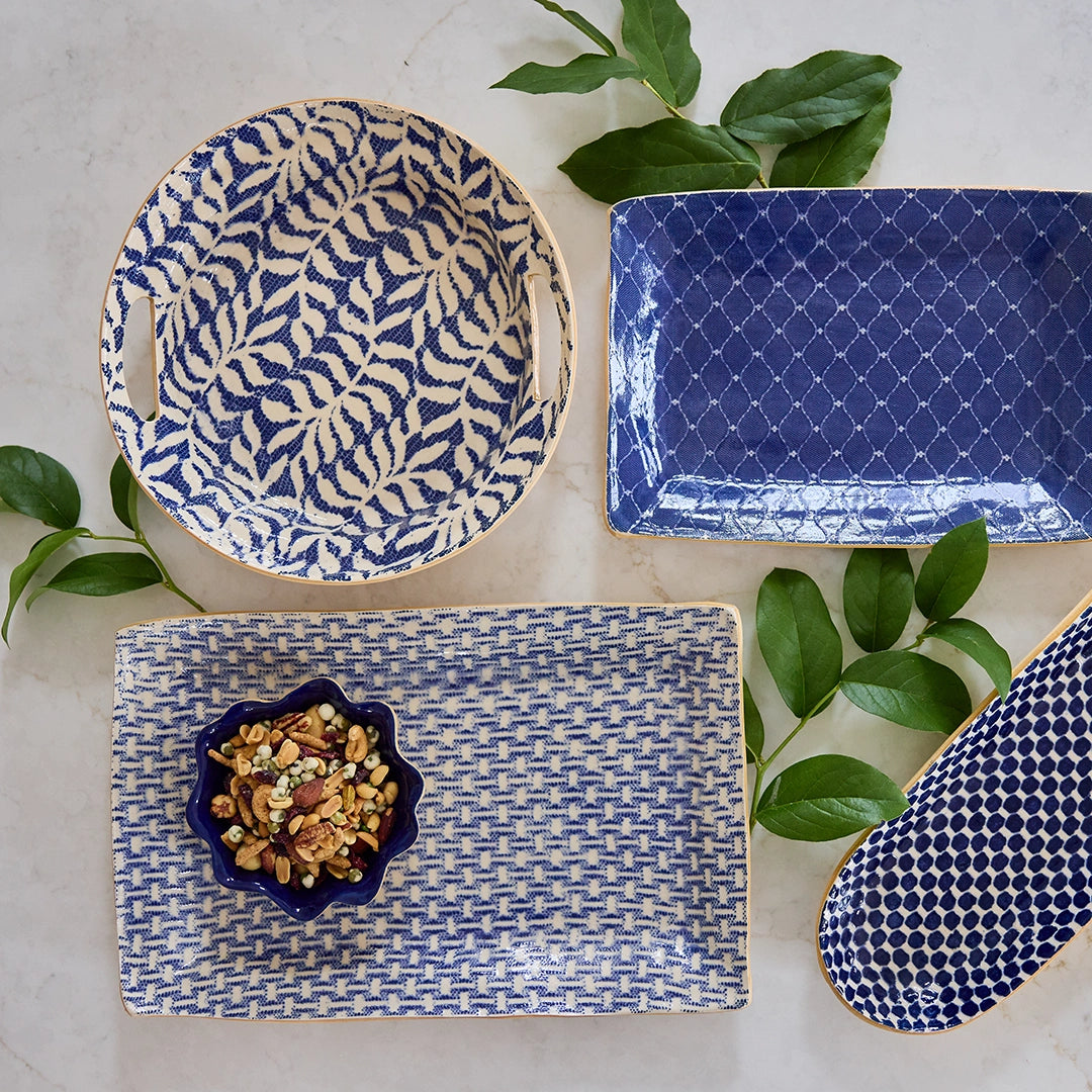 Fern Cobalt Glaze Bowl