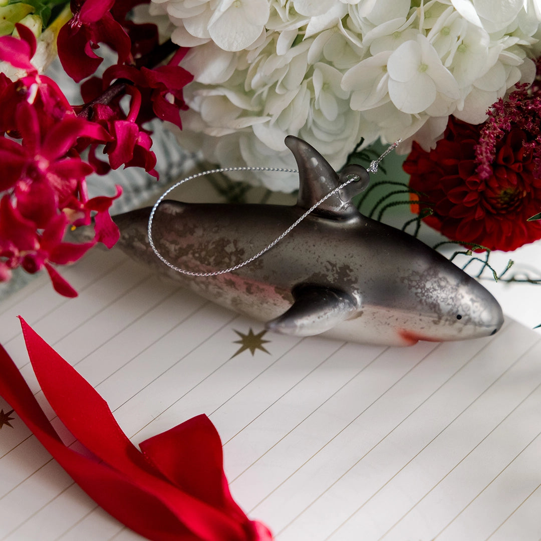 Glass Shark Ornament