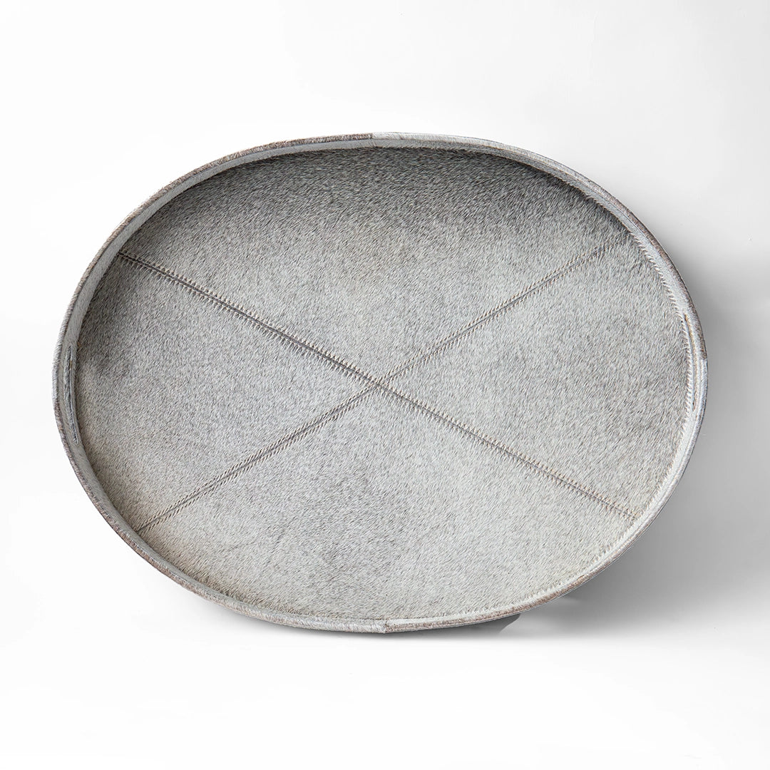 Grey Oval Hide Tray