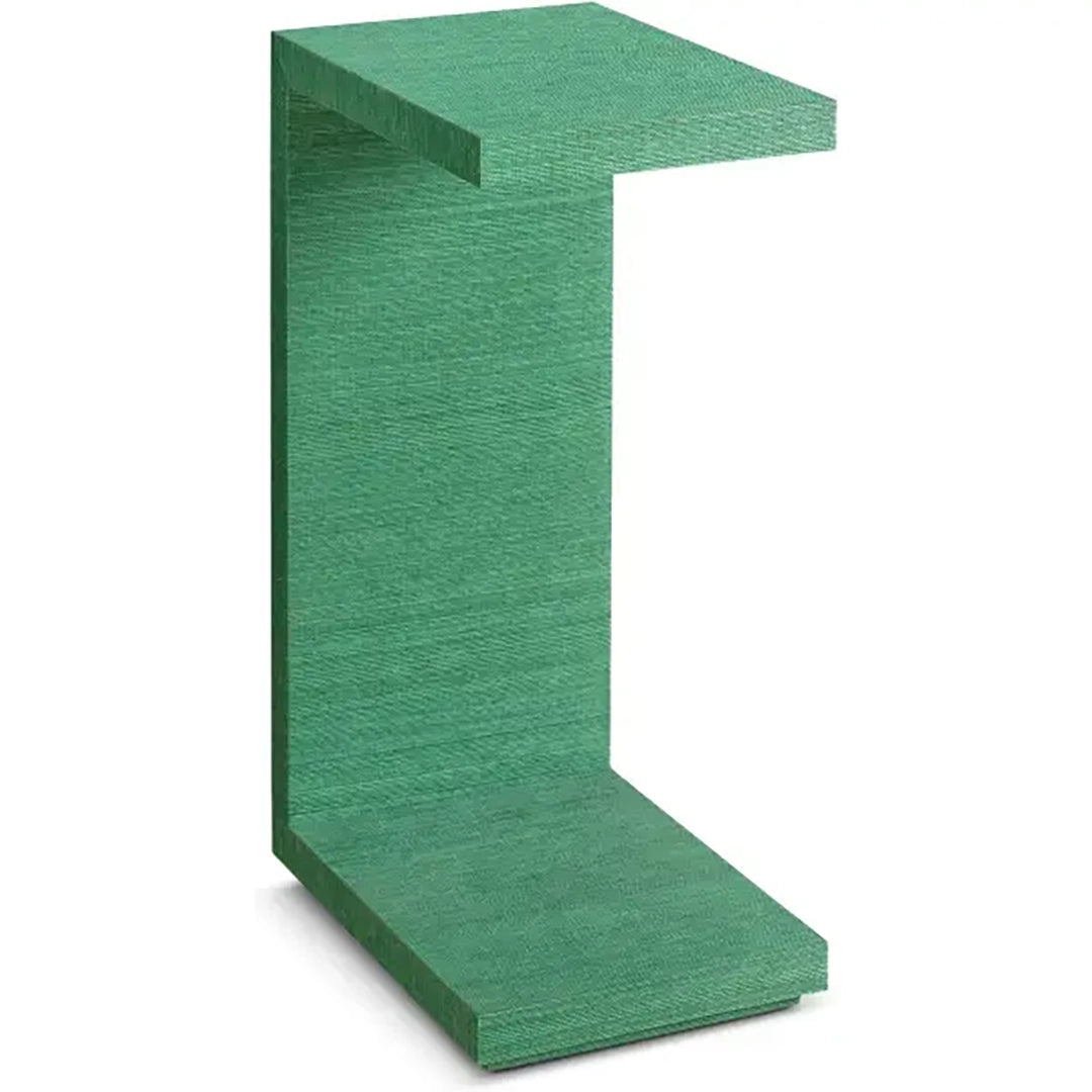 Faux Grass-Cloth Side Table