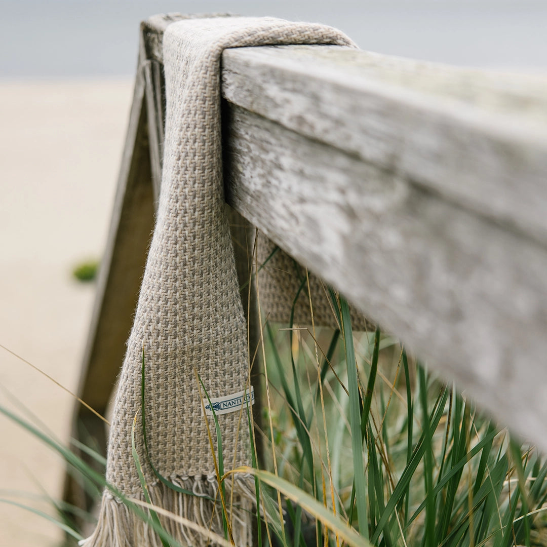 Neutral Handwoven Alpaca Scarf