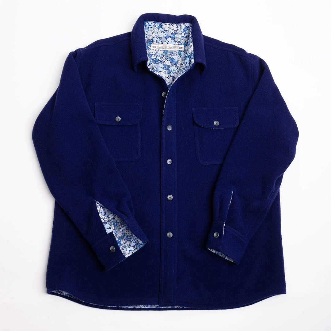 Navy Tweed Classic CPO Jacket