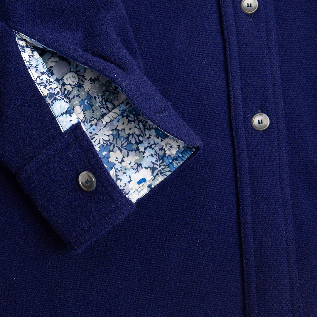 Navy Tweed Classic CPO Jacket