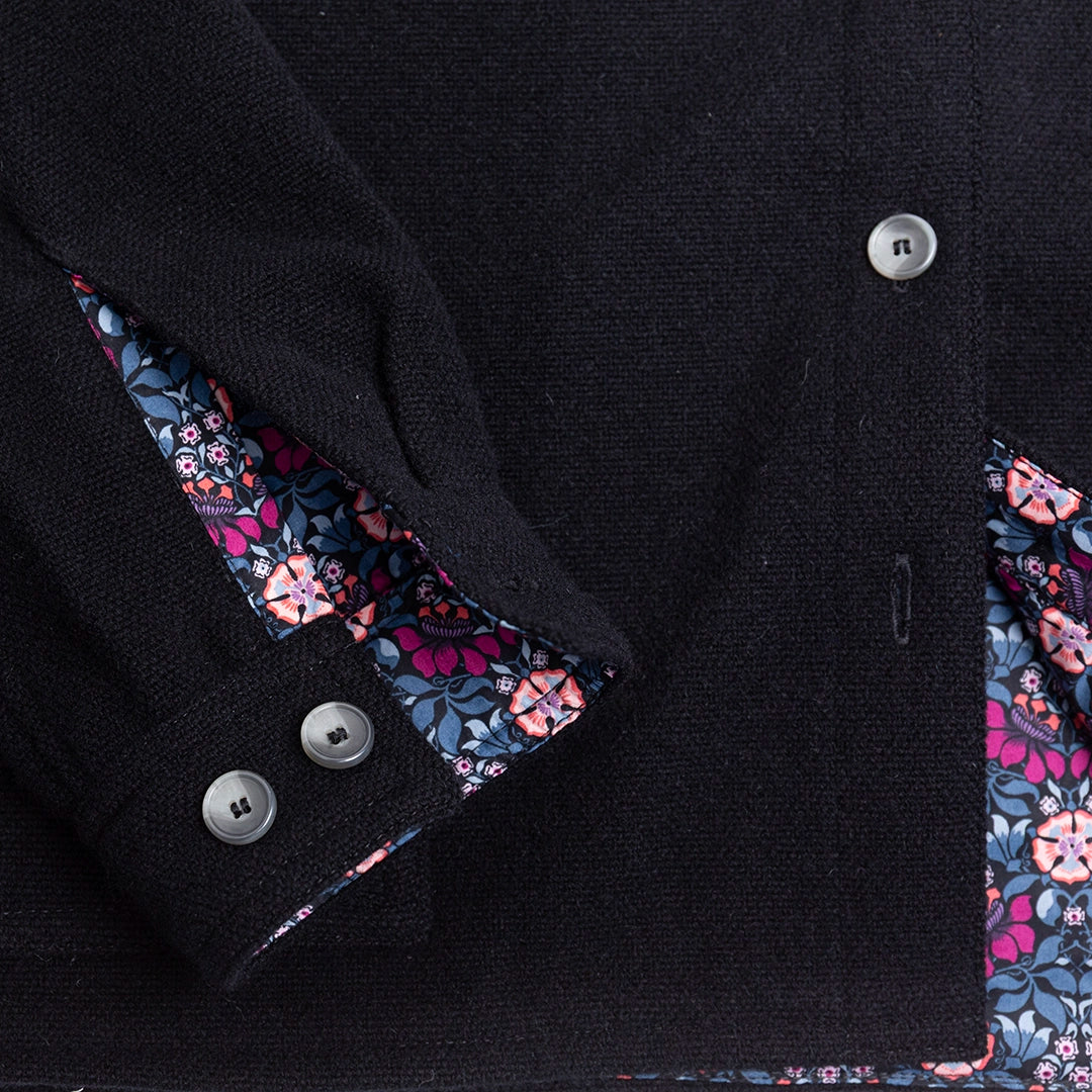 Black Tween Cropped CPO Jacket