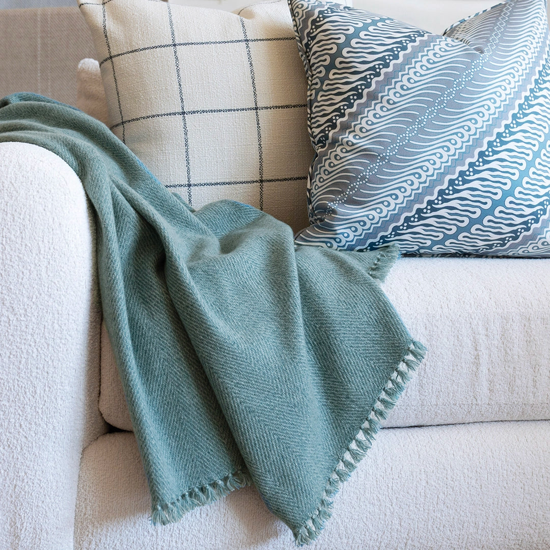 Seaglass Handwoven Cashmere Throw