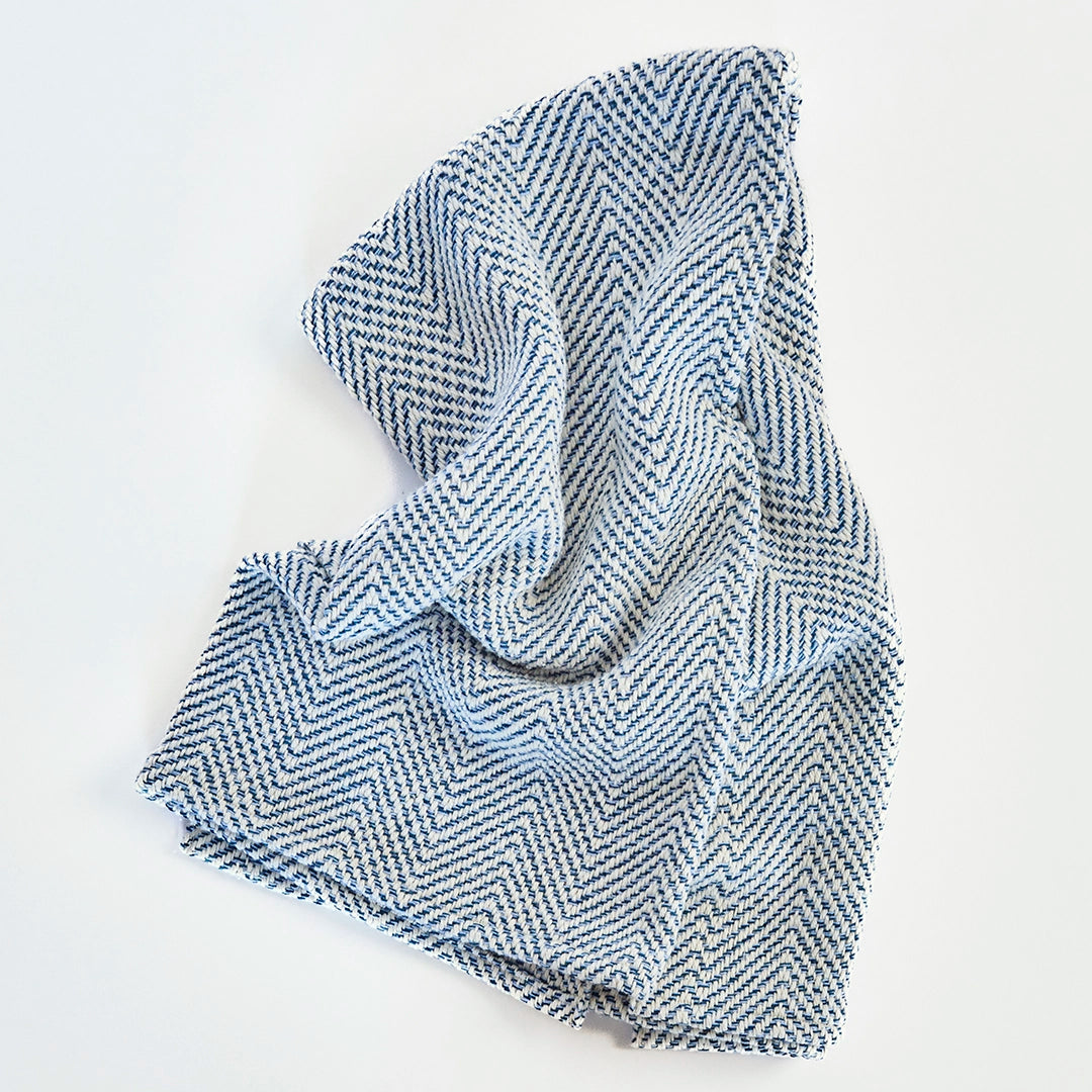 Tidal Blue Handwoven Baby Blanket