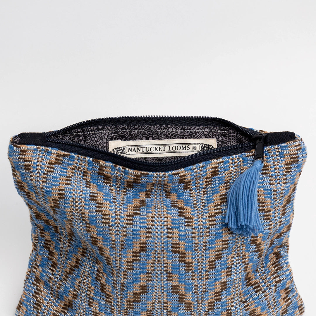 Nantucket Looms Vintage Flame Stitch-Handwoven Fabric Clutch