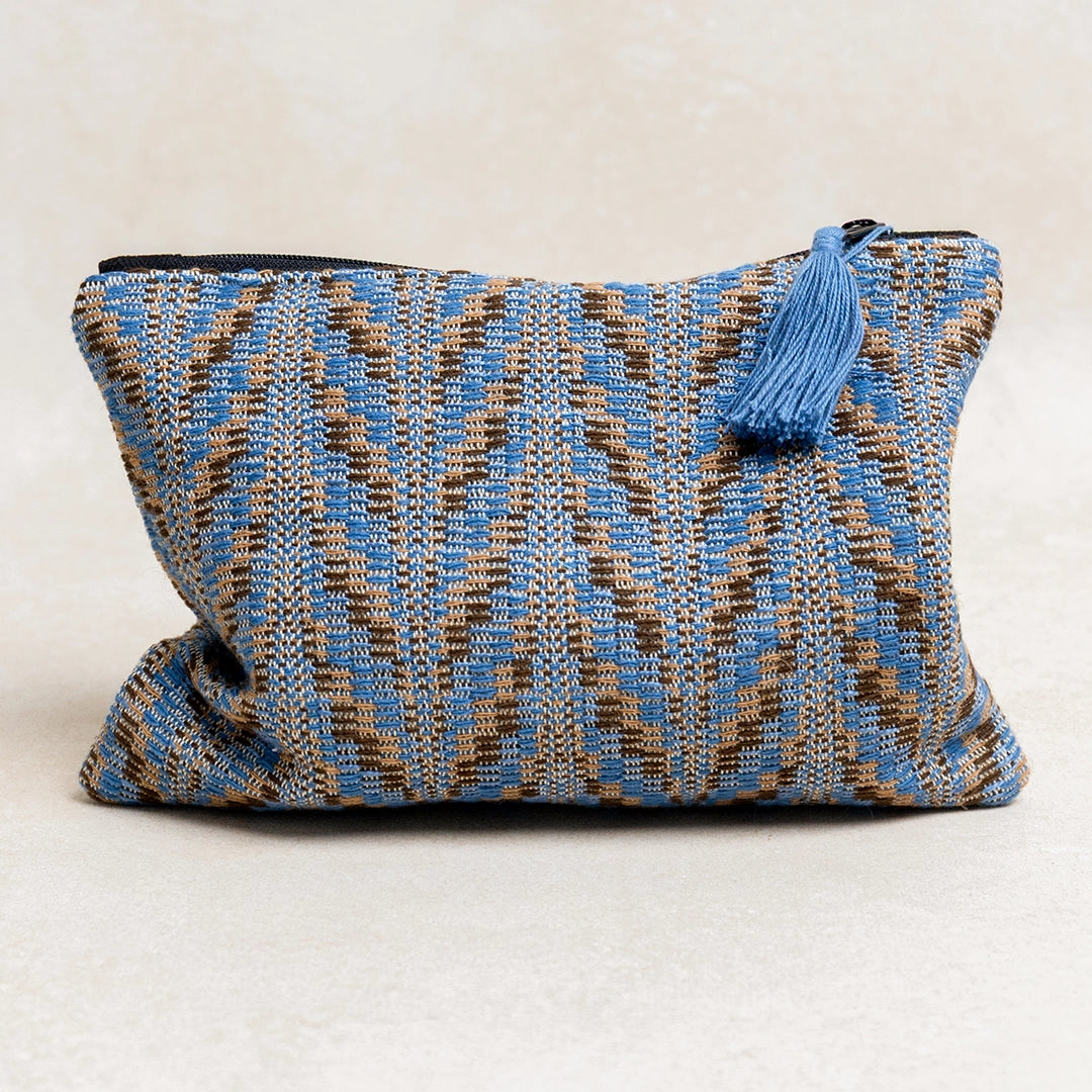 Nantucket Looms Vintage Flame Stitch-Handwoven Fabric Clutch