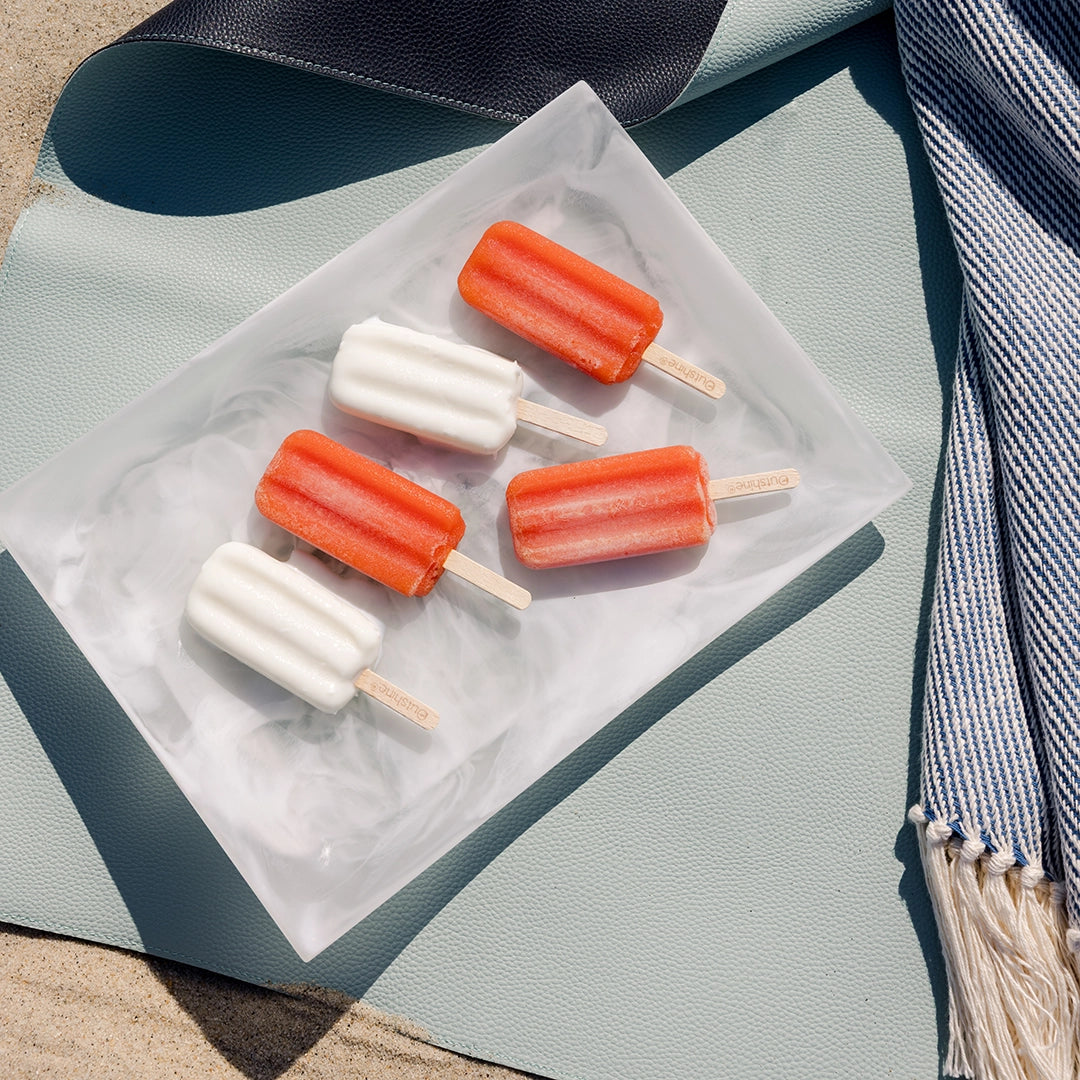 White Resin Swirl Tray
