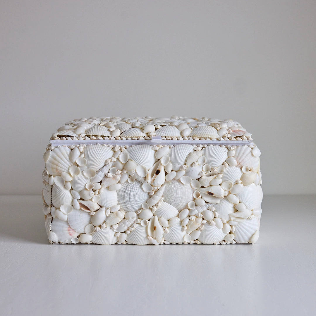 White Seashell Box